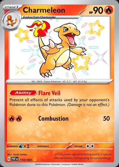 Charmeleon 110/91 Paldean Fates Pokemon card