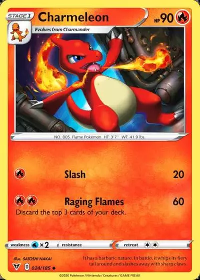 Charmeleon 24/185 Vivid Voltage Pokemon card