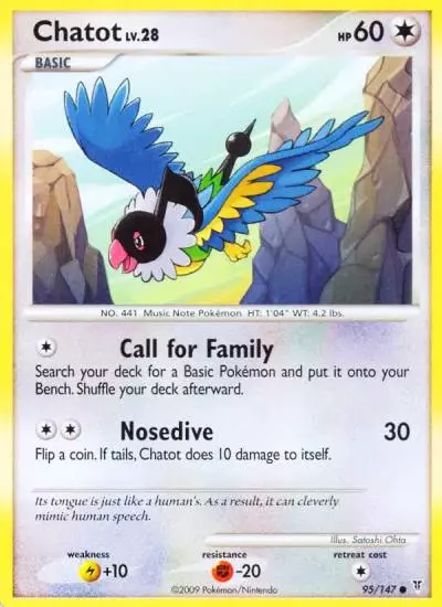 Chatot 95/147 Supreme Victors Pokemon card