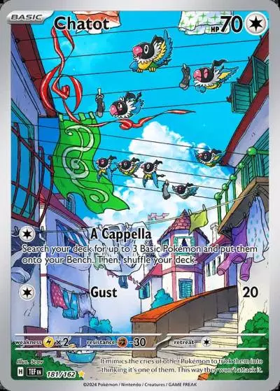 Chatot 181/162 Temporal Forces Pokemon card