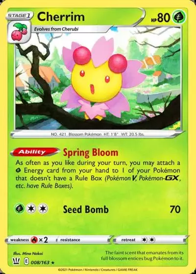 Cherrim 8/163 Battle Styles Pokemon card