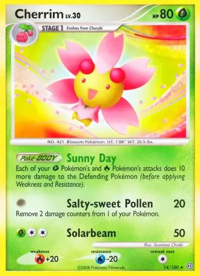 Cherrim 14/100 Stormfront Pokemon card