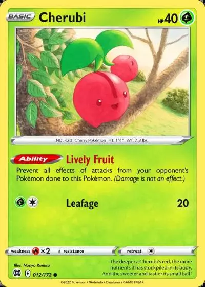 Cherubi 12/172 Brilliant Stars Pokemon card