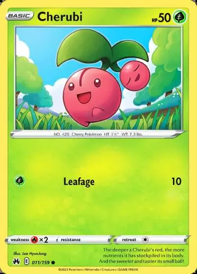 Cherubi 11/159 Crown Zenith Pokemon card