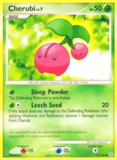 Cherubi 75/130 Diamond & Pearl Pokemon card