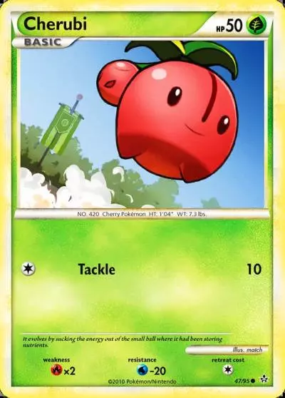 Cherubi 47/95 HS—Unleashed Pokemon card