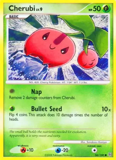 Cherubi 56/100 Stormfront Pokemon card