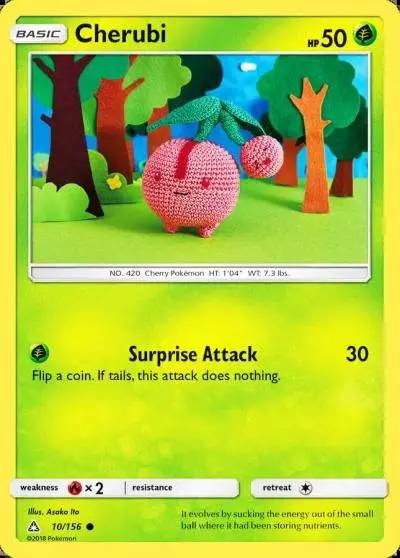 Cherubi 10/156 Ultra Prism Pokemon card