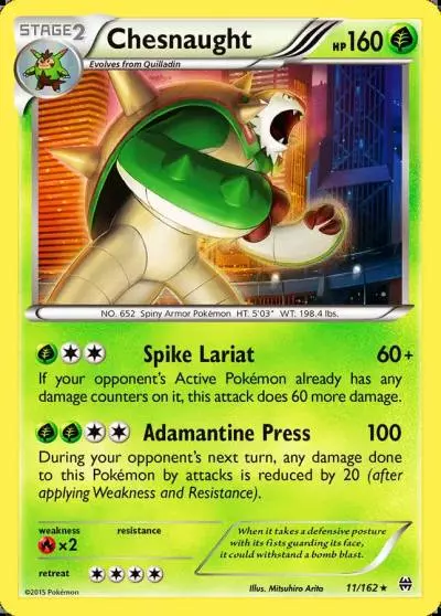 Chesnaught 11/162 BREAKthrough Pokemon card