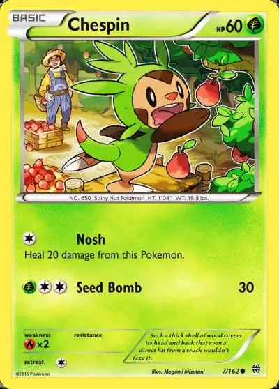 Chespin 7/162 BREAKthrough Pokemon card