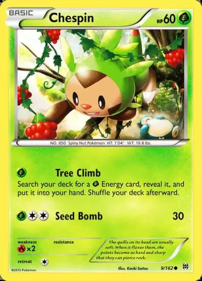 Chespin 9/162 BREAKthrough Pokemon card