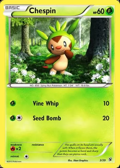 Chespin 3/39 Kalos Starter Set Pokemon card