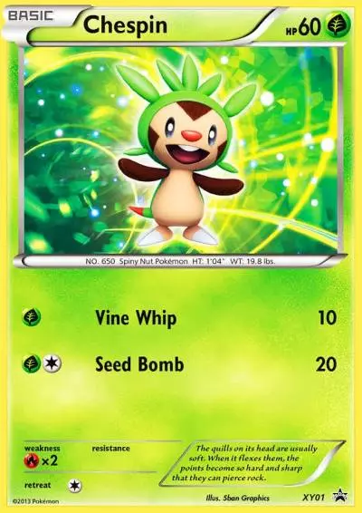 Chespin XY01/211 XY Black Star Promos Pokemon card