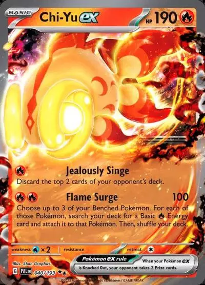 Chi-Yu ex 40/193 Paldea Evolved Pokemon card