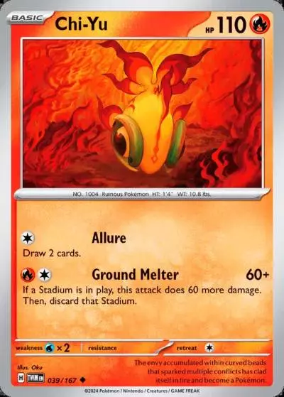 Chi-Yu 39/167 Twilight Masquerade Pokemon card