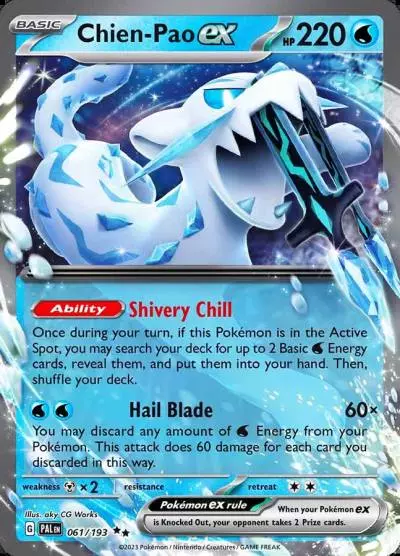 Chien-Pao ex 61/193 Paldea Evolved Pokemon card