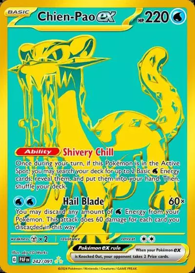 Chien-Pao ex 242/91 Paldean Fates Pokemon card