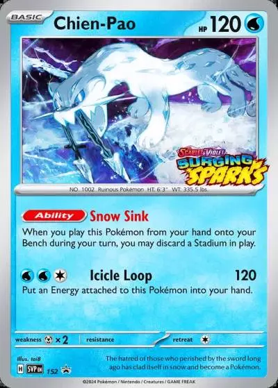 Chien-Pao 152/165 Scarlet & Violet Black Star Promos Pokemon card