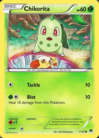 Chikorita 1/122 BREAKpoint Pokemon card