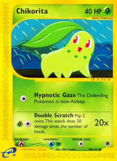 Chikorita 99/165 Expedition Base Set Pokemon card