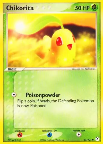 Chikorita 55/101 Hidden Legends Pokemon card