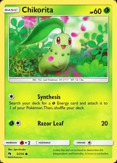 Chikorita 5/214 Lost Thunder Pokemon card