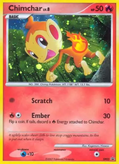 Chimchar DP02/56 DP Black Star Promos Pokemon card