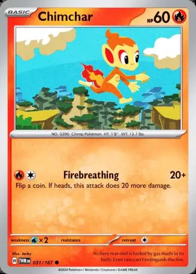 Chimchar 31/167 Twilight Masquerade Pokemon card