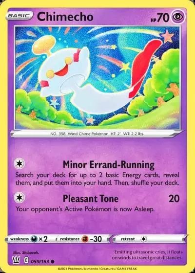 Chimecho 59/163 Battle Styles Pokemon card