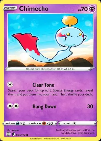 Chimecho 63/172 Brilliant Stars Pokemon card