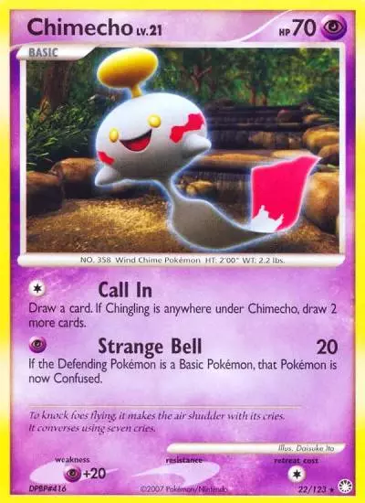 Chimecho 22/123 Mysterious Treasures Pokemon card