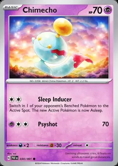 Chimecho 30/91 Paldean Fates Pokemon card