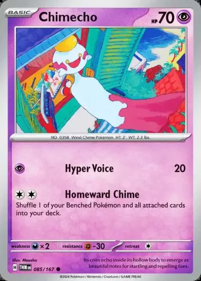 Chimecho 85/167 Twilight Masquerade Pokemon card
