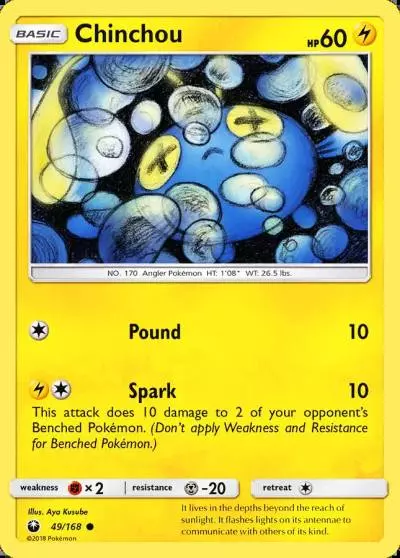 Chinchou 49/168 Celestial Storm Pokemon card