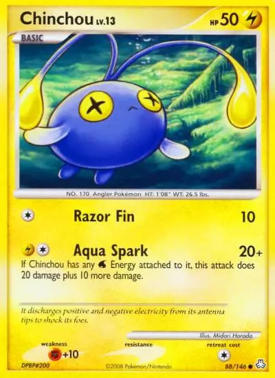 Chinchou 88/146 Legends Awakened Pokemon card