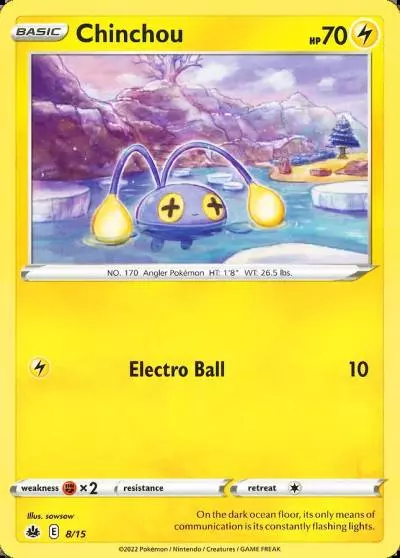 Chinchou 8/15 McDonald's Collection 2022 Pokemon card