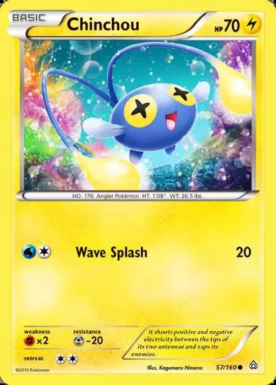 Chinchou 57/160 Primal Clash Pokemon card