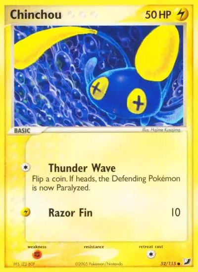 Chinchou 52/115 Unseen Forces Pokemon card