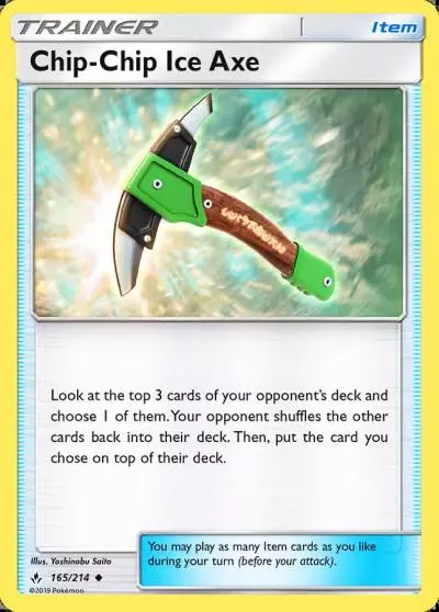 Chip-Chip Ice Axe 165/214 Unbroken Bonds Pokemon card