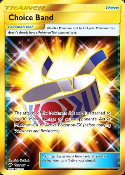 Choice Band 162/147 Burning Shadows Pokemon card