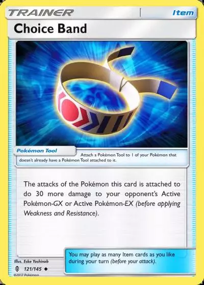 Choice Band 121/145 Guardians Rising Pokemon card
