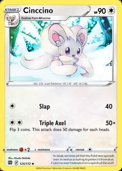 Cinccino 125/172 Brilliant Stars Pokemon card
