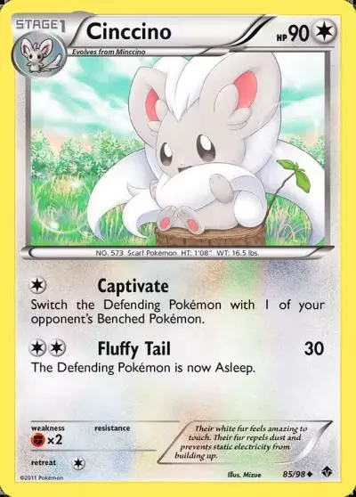 Cinccino 85/98 Emerging Powers Pokemon card