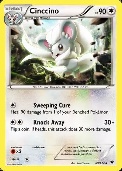 Cinccino 89/124 Fates Collide Pokemon card