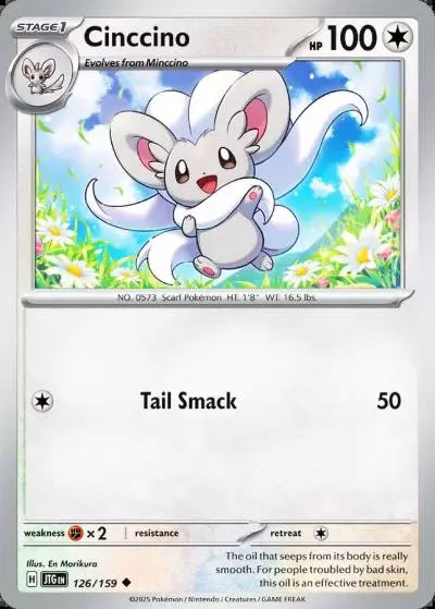 Cinccino 126/159 Journey Together Pokemon card