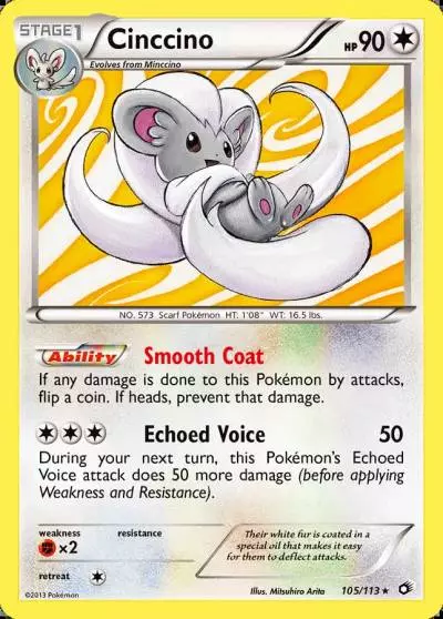 Cinccino 105/113 Legendary Treasures Pokemon card