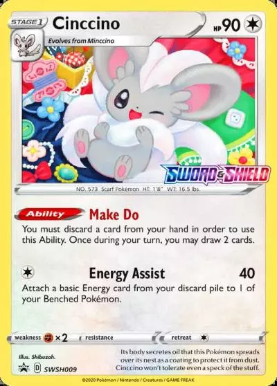 Cinccino SWSH009/307 SWSH Black Star Promos Pokemon card