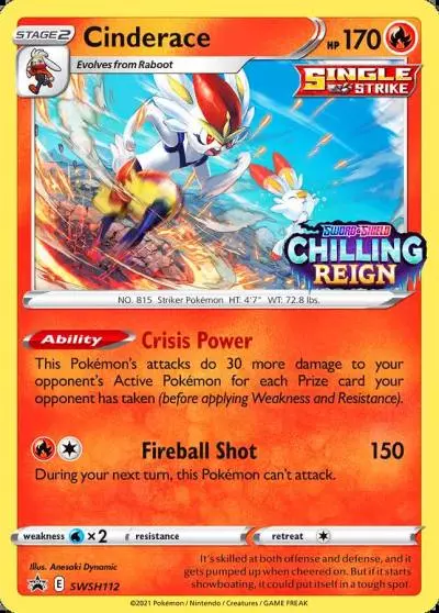 Cinderace SWSH112/307 SWSH Black Star Promos Pokemon card