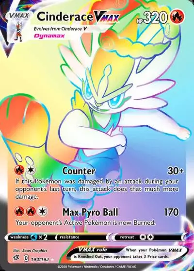 Cinderace VMAX 194/192 Rebel Clash Pokemon card