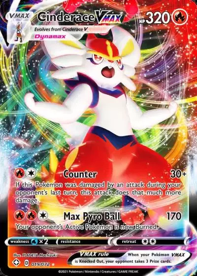 Cinderace VMAX 19/72 Shining Fates Pokemon card